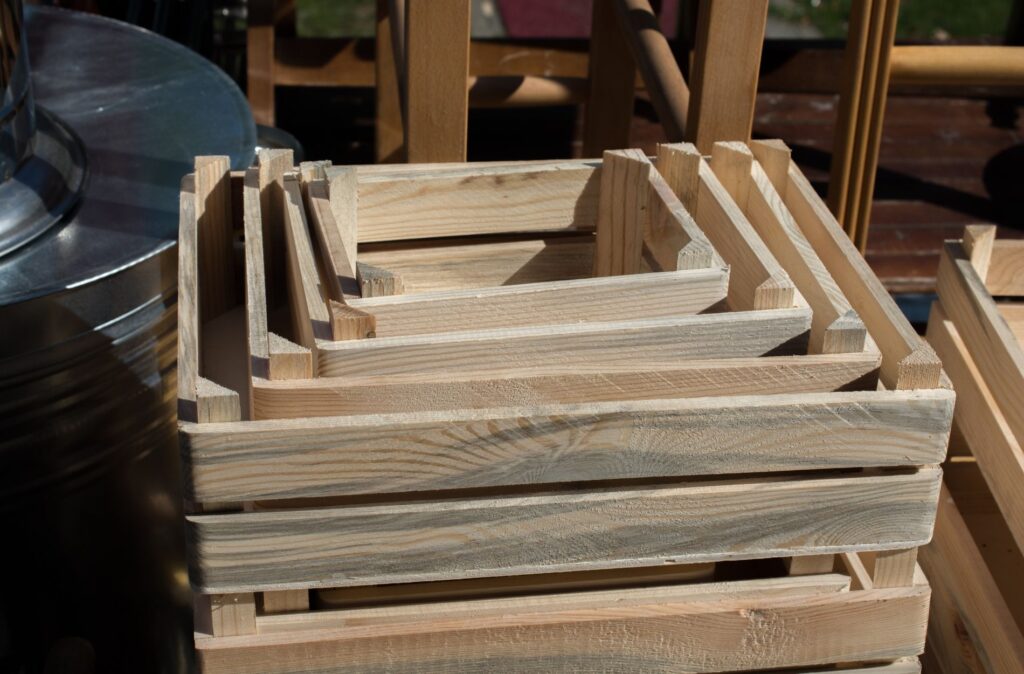 wooden shipping crates